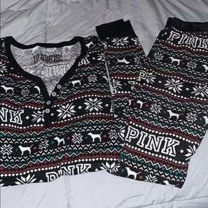 VS PINK Christmas pj set